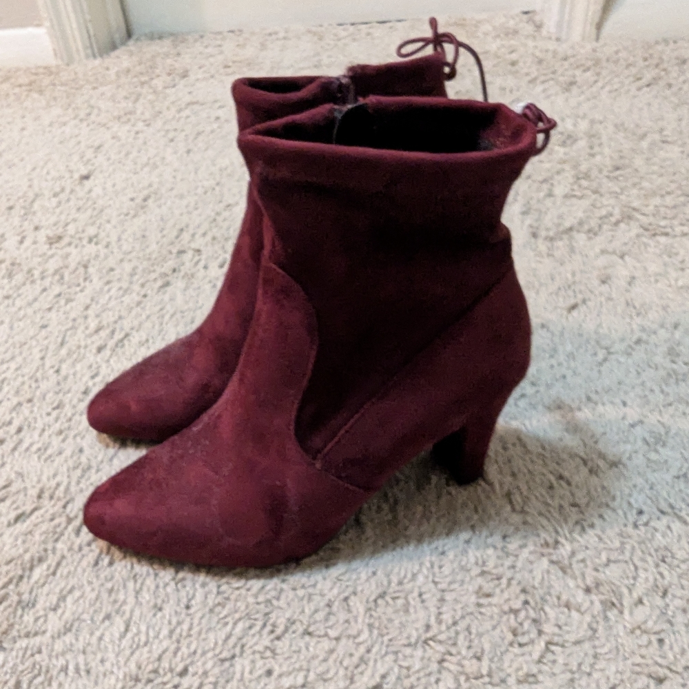 Women's Burgundy Ankle Boots
